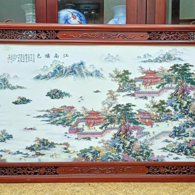 tranh sứ sơn thuỷ, gốm sứ trung quốc cao cấp
